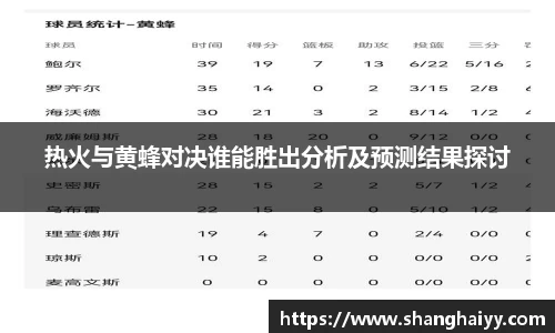 热火与黄蜂对决谁能胜出分析及预测结果探讨
